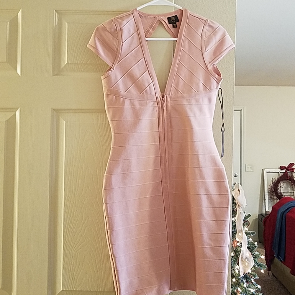 12th Love bandage dress, light pink